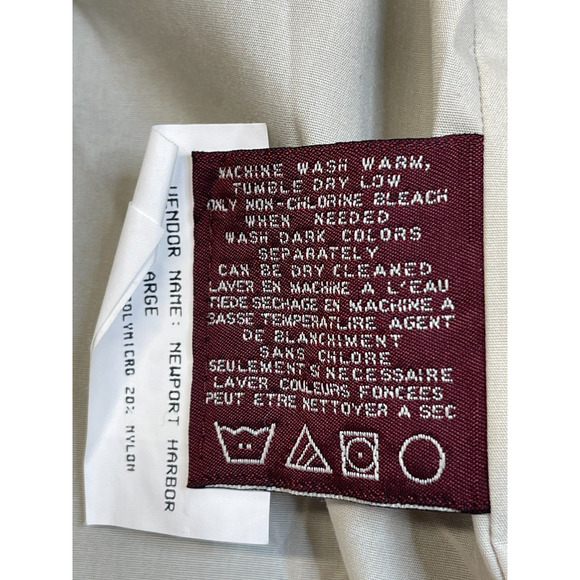 VTG NEWPORT HARBOR Unisex Large Blue Zip Snap Button Lined Windbreaker J… - Picture 12 of 14